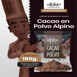 CACAO EN POLVO ALPINO LODISER X 180 GR x 1